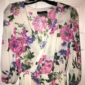 Ivory Floral Dress